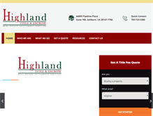 Tablet Screenshot of highlandtitle.com